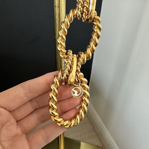 ST JOHN Custom Vintage Gold Tone Chain Belt Logo Hook RARE - Picture 5 of 12